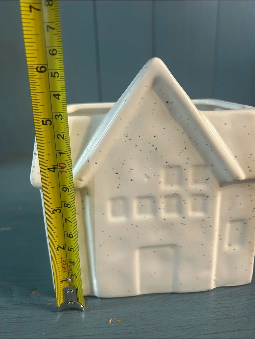 Target Bullseye White Speckled Ceramic House Décor | Planter